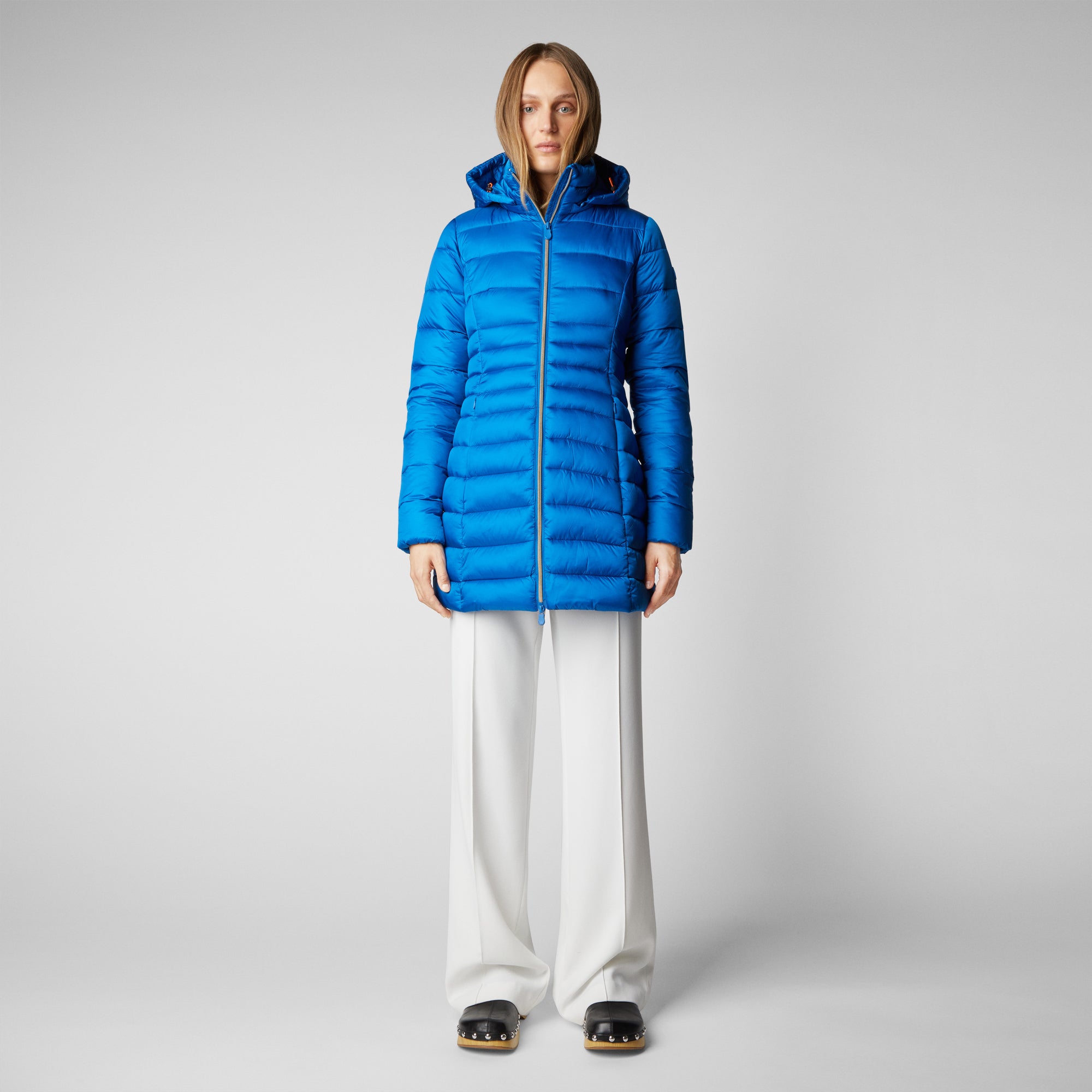 Womens blue padded on sale coat