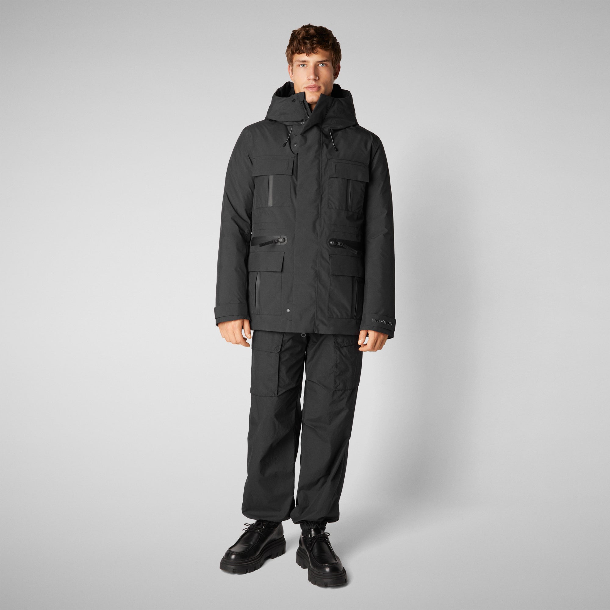 Save the duck PARKA UOMO KEATON IN NERO