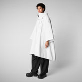 Cape à capuche Kira blanc pour femme - Vestes Femme | Save The Duck