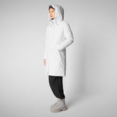 Woman's hooded parka Yua in white | Save The Duck