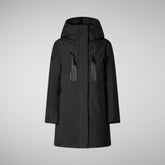 Woman's hooded parka Niko in black | Save The Duck