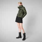 Woman's jacket Elsie in pine green | Save The Duck