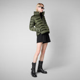 Woman's jacket Elsie in pine green | Save The Duck