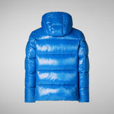 Animal-free herren-steppjacke Edgard mit kapuze in Blaubeere | Save The Duck