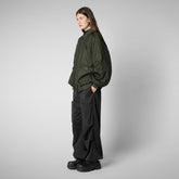 Blouson aviateur unisexe Usher vert forêt - Noir Femme | Save The Duck