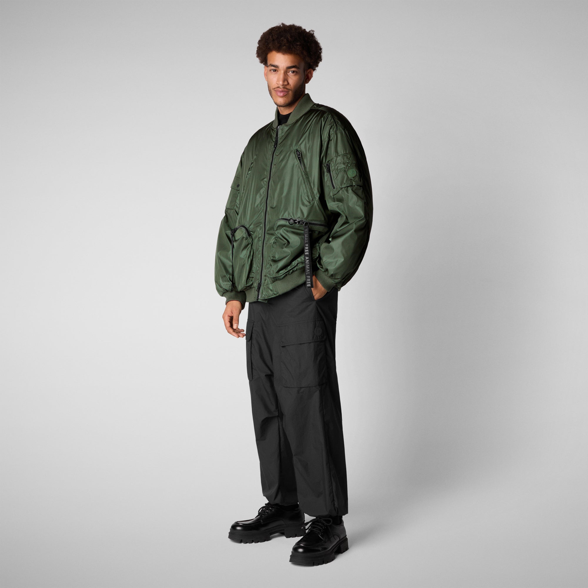 Save the duck Giacca bomber unisex Usher verde timo