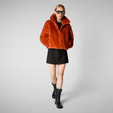 Woman's jacket Kina in maple orange | Save The Duck