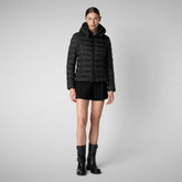 Animal-free damen-steppjacke Amelie mit kapuze in Schwarz | Save The Duck