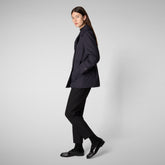 Manteau Sofia in blue black pour femme - Bureau Femme | Save The Duck