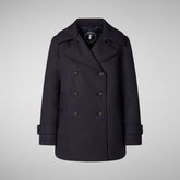 Manteau Sofia in blue black pour femme | Save The Duck