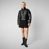 Animal-free damen-steppjacke Myra mit kapuze in Schwarz | Save The Duck