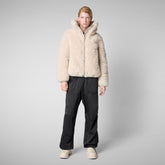 GIACCA DONNA ENNIE BEIGE - Faux Fur | Save The Duck