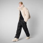 GIACCA DONNA ENNIE BEIGE - Faux Fur | Save The Duck