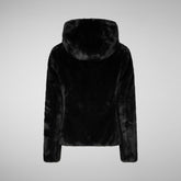 Woman's hooded jacket Laila in black | Save The Duck