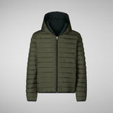 MAN'S ANIMAL FREE PUFFER JACKET EZRA VERDE NERO | Save The Duck