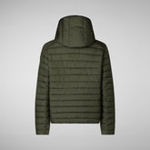 Man's animal free jacket Ezra in green black | Save The Duck