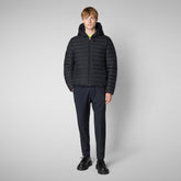 MAN'S ANIMAL FREE PUFFER EZRA BLU NERO | Save The Duck