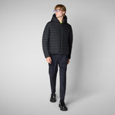 Man's animal free jacket Ezra in blue black | Save The Duck