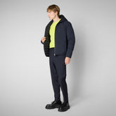 Man's animal free jacket Ezra in blue black | Save The Duck