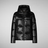 Animal-free damen-steppjacke Lois mit kapuze in Schwarz | Save The Duck