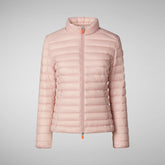 Woman's animal free puffer jacket Carly in blush pink | Save The Duck