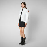 Veste Carly blanc optique pour femme - Doudounes Animal-Free Femme | Save The Duck