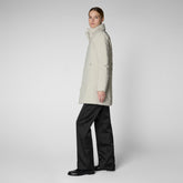 Damen-parka Rachel mit kapuze in Hellbeige | Save The Duck