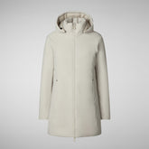 Woman's hooded parka Rachel in rainy beige | Save The Duck