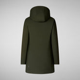 Woman's hooded parka Rachel in land green | Save The Duck