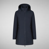 Woman's hooded parka Rachel in blue black | Save The Duck