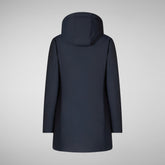 Woman's hooded parka Rachel in blue black | Save The Duck