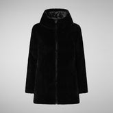 Woman's hooded jacket Bridget in black | Save The Duck