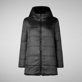 Woman's hooded jacket Bridget in black | Save The Duck