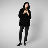 Woman's hooded jacket Bridget in black | Save The Duck