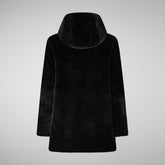 Woman's hooded jacket Bridget in black | Save The Duck