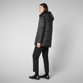 Woman's hooded jacket Bridget in black | Save The Duck