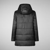 Woman's hooded jacket Bridget in black | Save The Duck