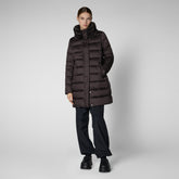 Woman's coat Dalea in brown black | Save The Duck