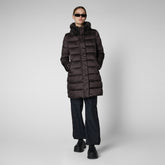 Woman's coat Dalea in brown black | Save The Duck