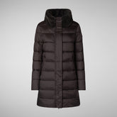 Woman's coat Dalea in brown black | Save The Duck