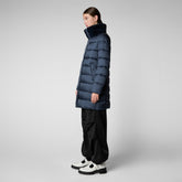 Woman's coat Dalea in night blue - Bureau | Save The Duck