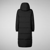 Woman's hooded coat Halesia in black | Save The Duck