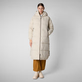 Doudoune à  capuche Halesia rainy beige pour femme - FEMME FW24 NEW IN | Save The Duck