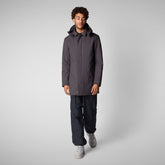 Man's coat Sam in charcoal grey melang pour homme | Save The Duck