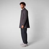 Man's coat Sam in charcoal grey melang pour homme | Save The Duck