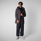 Man's coat Sam in charcoal grey melang pour homme | Save The Duck