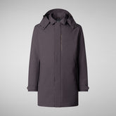 Man's coat Sam in charcoal grey melang pour homme | Save The Duck