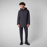 Man's coat Sam in blue black - Bureau Man | Save The Duck