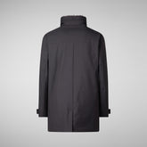 Man's coat Ambrose in charcoal grey melange | Save The Duck