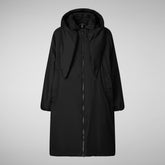 Woman's hooded coat Winona in black | Save The Duck